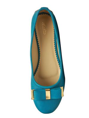 blue slip on ballerinas - 16294403 - Standard Image - 3