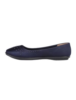blue slip on ballerinas - 16294441 - Standard Image - 3