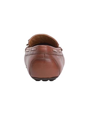 bata brown leather slip on loafers - 16294884 - Standard Image - 3