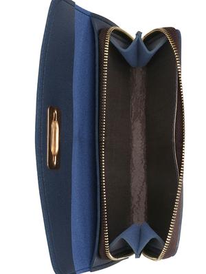 blue leatherette (pu) regular clutch - 16295782 - Standard Image - 3