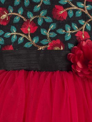 floral embroidered hi-low dress - 16296571 - Standard Image - 3