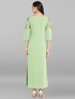 foil printed a-line kurta - 16297898 - Standard Image - 3
