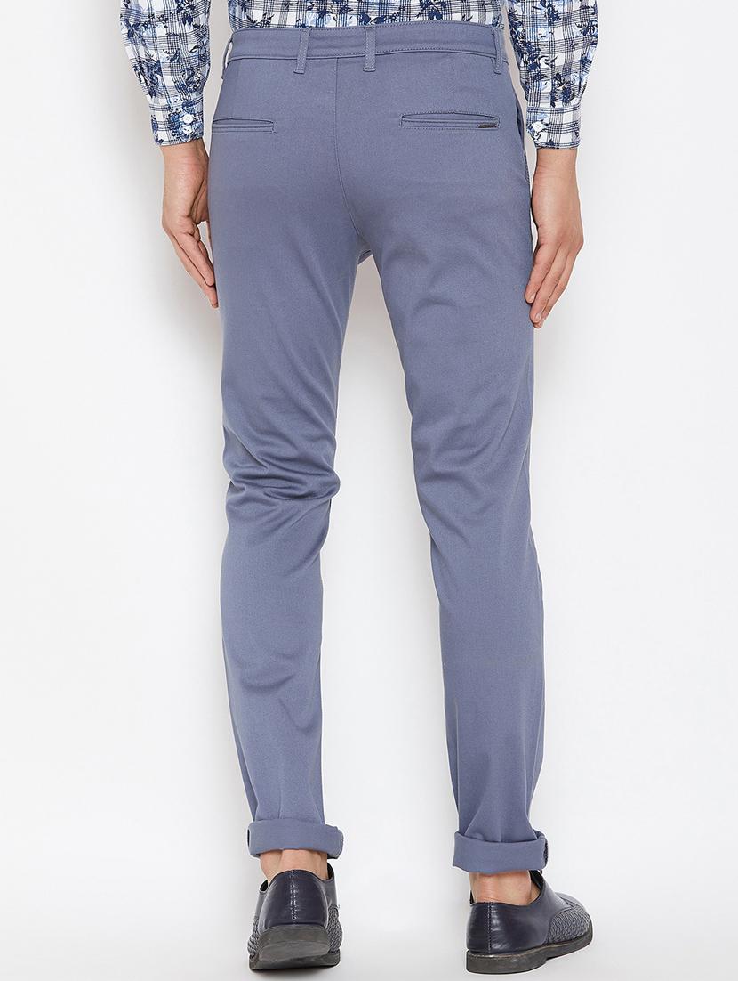blue solid chinos - 16298306 - Zoom Image - 3