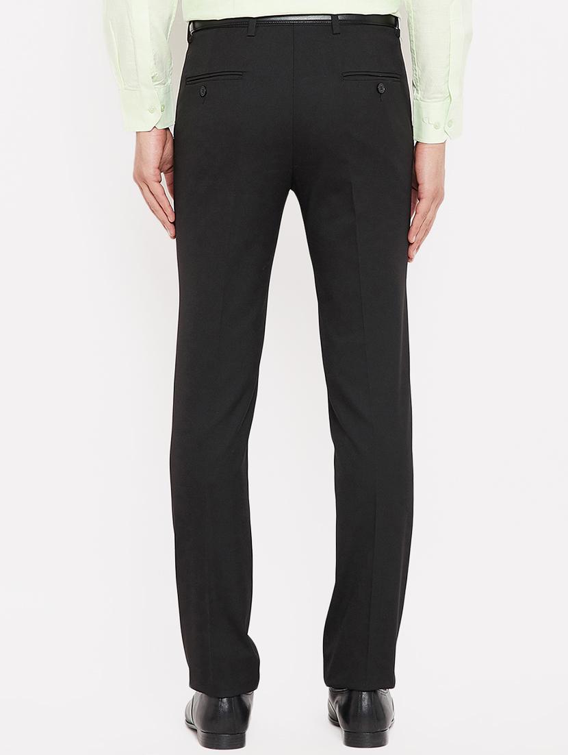 black polyester flat front formal trouser - 16298310 - Zoom Image - 3