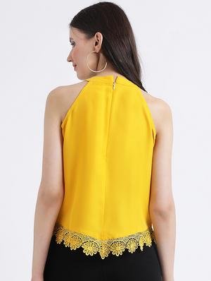 laced hem sleeveless top - 16298838 - Standard Image - 3