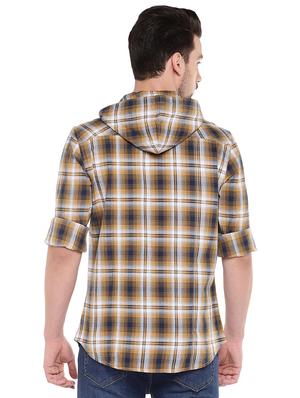 yellow checked casual shirt - 16299023 - Standard Image - 3