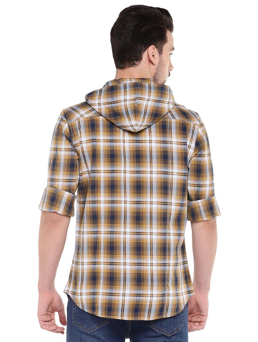 yellow checked casual shirt - 16299023 - Zoom Image - 3