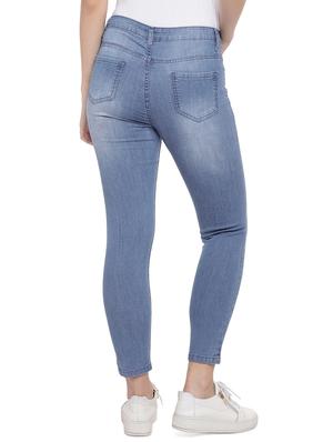 letter print stone washed jeans - 16299128 - Standard Image - 3