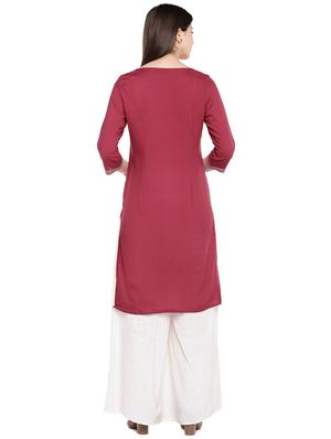 floral printed straight kurta - 16299151 - Standard Image - 3