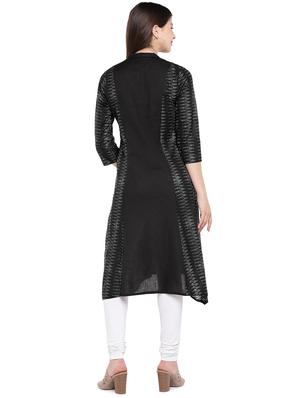 printed a-line kurta - 16299178 - Standard Image - 3