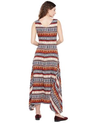 aztec asymmetric hem maxi dress - 16299214 - Standard Image - 3