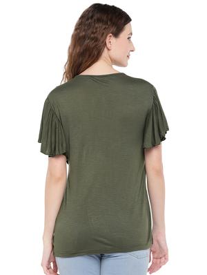 flutter sleeved embroidered top - 16299262 - Standard Image - 3