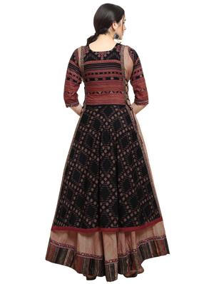 printed layered gown - 16299916 - Standard Image - 3