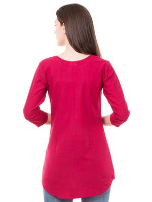 embroidered a-line kurti - 16300489 - Standard Image - 3
