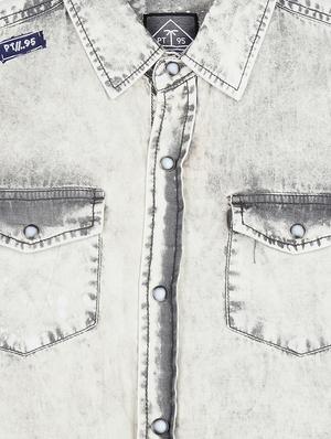curve hem pocket patched shirt - 16300671 - Standard Image - 3