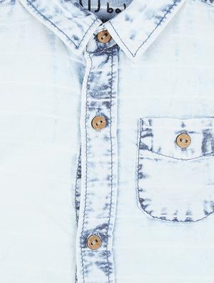 short sleeved washed shirt - 16300690 - Standard Image - 3