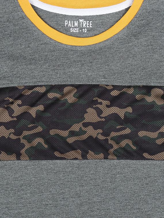 grey cotton blend camouflage t-shirt - 16300851 - Zoom Image - 3