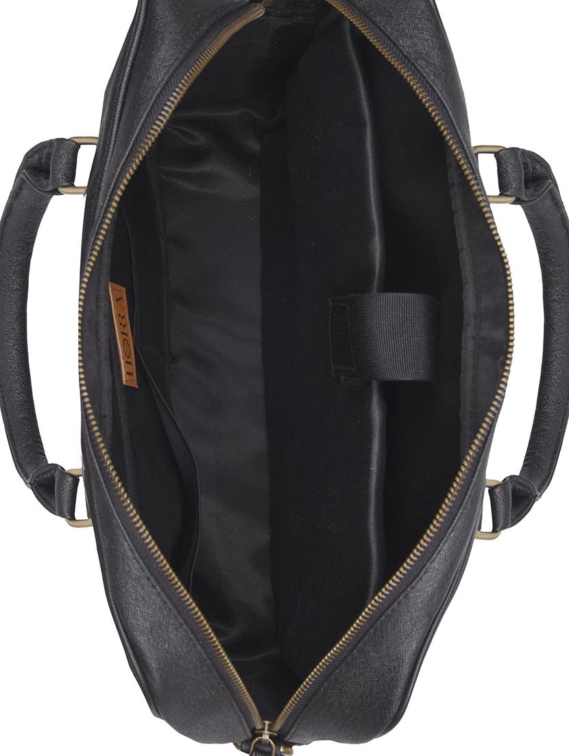 black leatherette (pu) laptop bag - 16301246 - Zoom Image - 3