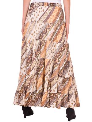 mid rise drawstring tiered skirt - 16301902 - Standard Image - 3