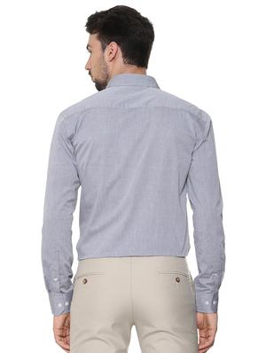 grey solid formal shirt - 16302137 - Standard Image - 3