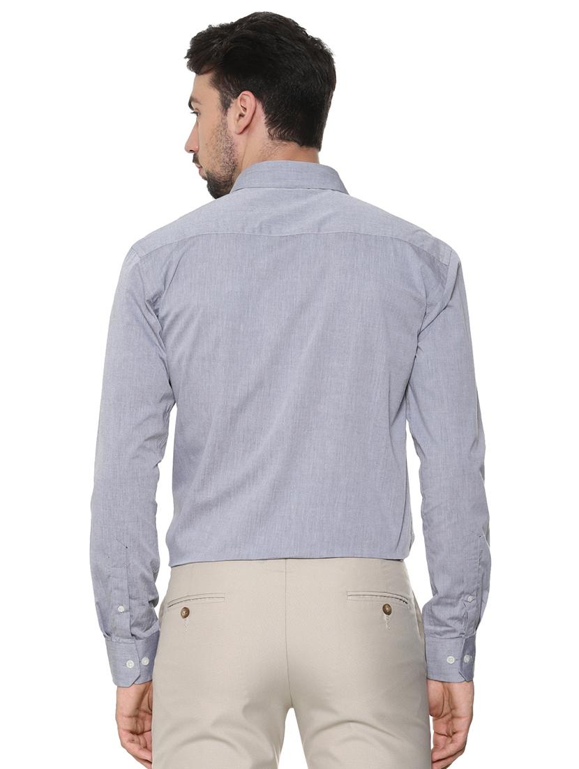 grey solid formal shirt - 16302137 - Zoom Image - 3