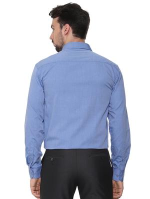 blue solid formal shirt - 16302142 - Standard Image - 3