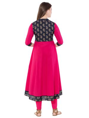 foil printed high-low kurta - 16302920 - Standard Image - 3