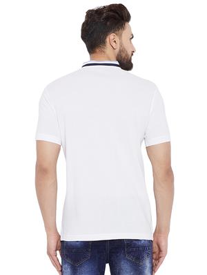 white solid collared tshirt - 16303519 - Standard Image - 3