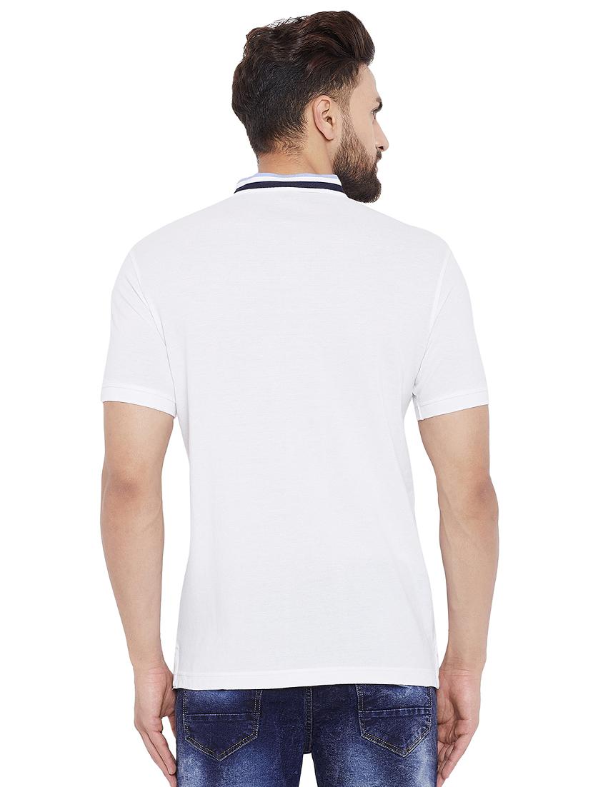 white solid collared tshirt - 16303519 - Zoom Image - 3