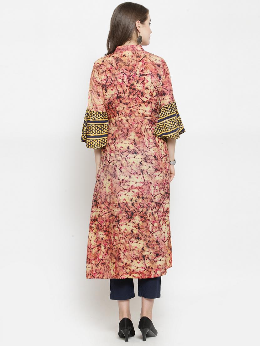 abstract printed kurta pant set - 16303595 - Zoom Image - 3