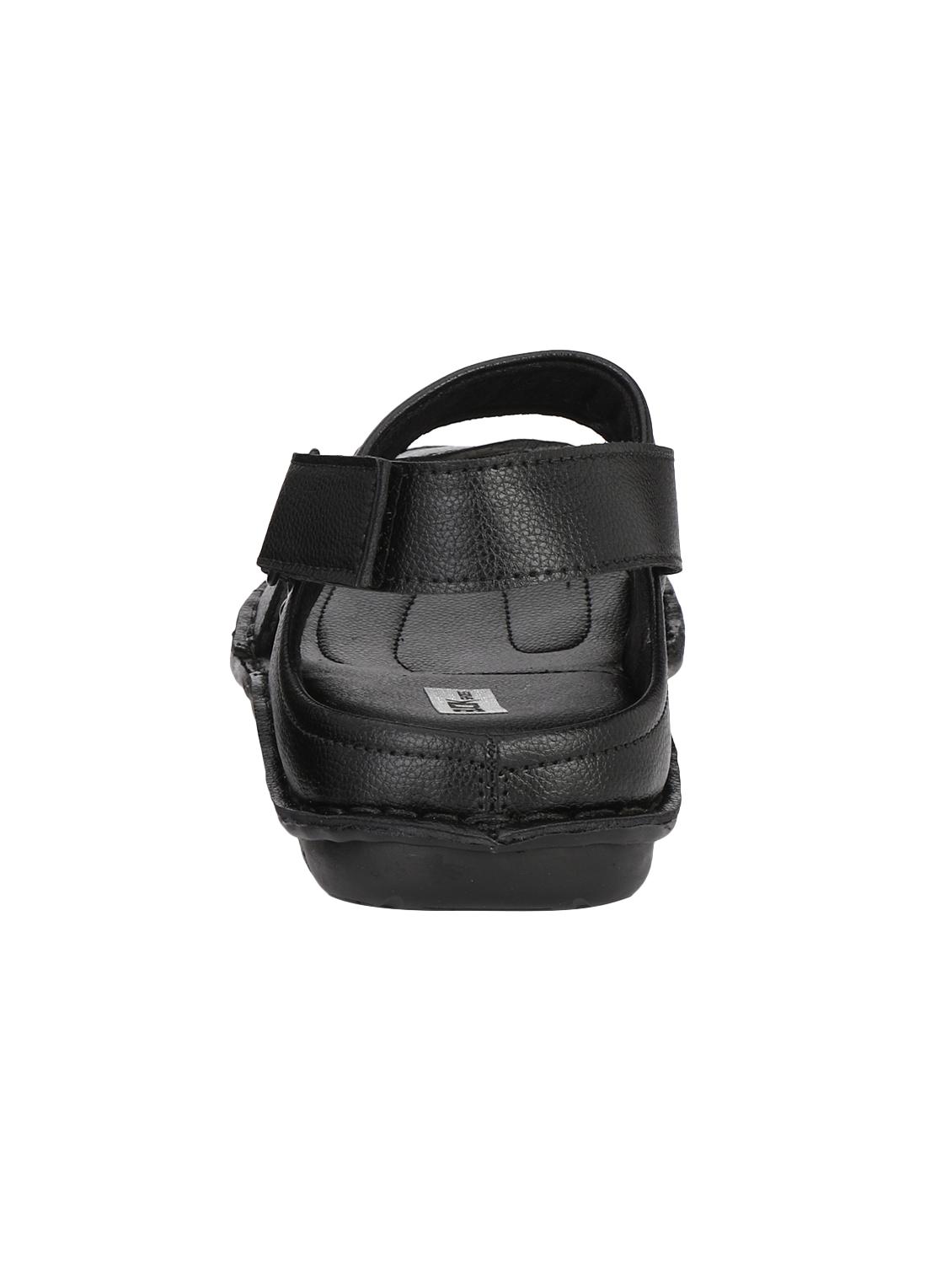 black leatherette back strap sandals - 16304679 - Zoom Image - 3
