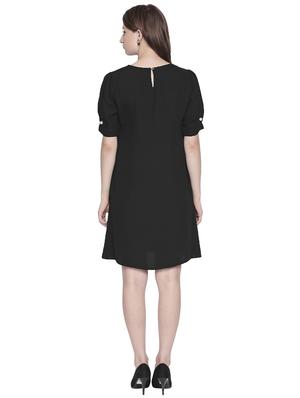 keyhole back puff sleeves a-line dress - 16304791 - Standard Image - 3