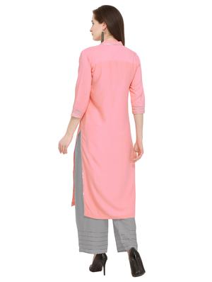 gota work kurta palazzo set - 16304921 - Standard Image - 3