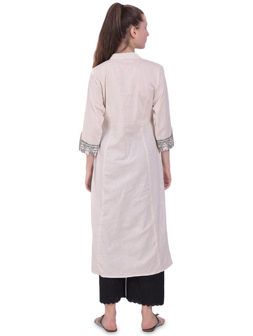geometrical printed straight kurta - 16305021 - Zoom Image - 3