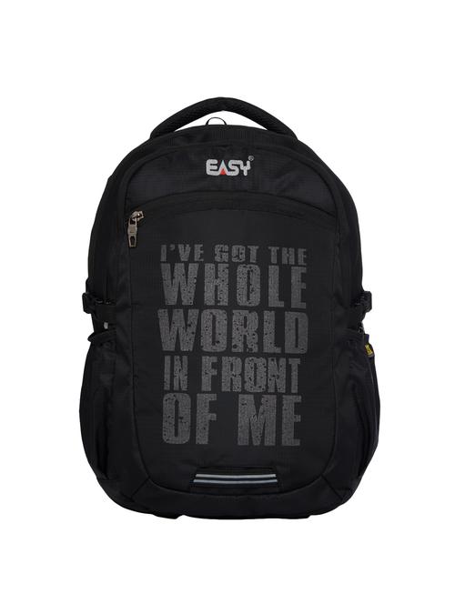 black leatherette (pu) laptop backpack - 16305500 - Standard Image - 1
