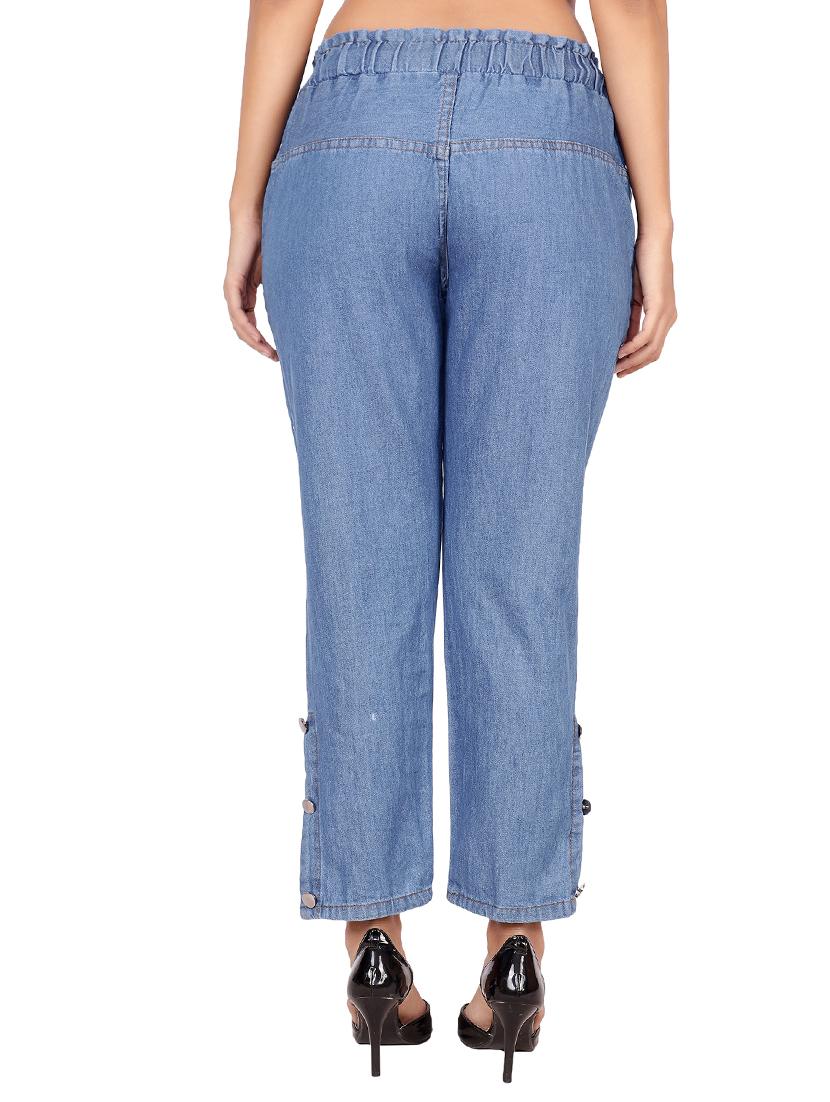 rivet detail distressed jeans - 16305512 - Zoom Image - 3