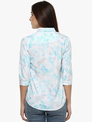 curved hem floral shirt - 16306695 - Standard Image - 3