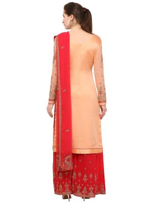 embroidered unstitched suit - 16306885 - Standard Image - 3