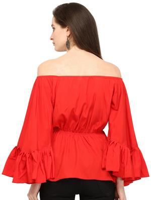 ruffle detail off shoulder top - 16307906 - Standard Image - 3