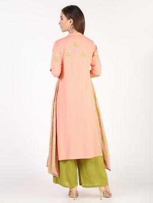 block print kurta palazzo set - 16308011 - Standard Image - 3