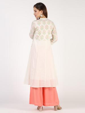 block printed layered kurta - 16308029 - Standard Image - 3