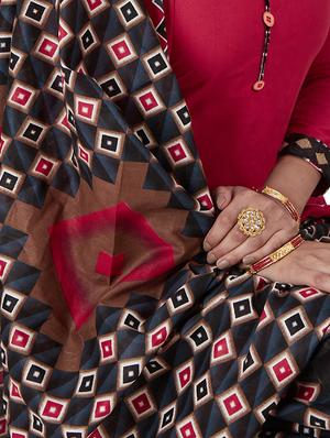 printed unstitched patiyala suit - 16308779 - Standard Image - 3