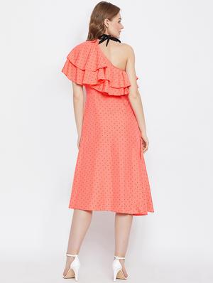 tie knot ruffled a-line dress - 16308841 - Standard Image - 3