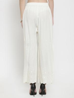 Embroidered solid palazzo - 16309472 - Standard Image - 3