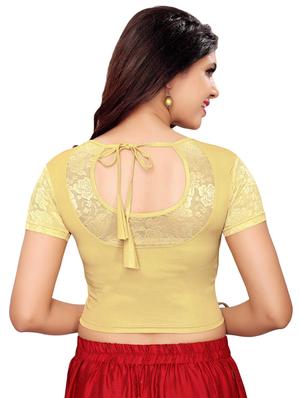 net sleeves solid blouse - 16310195 - Standard Image - 3