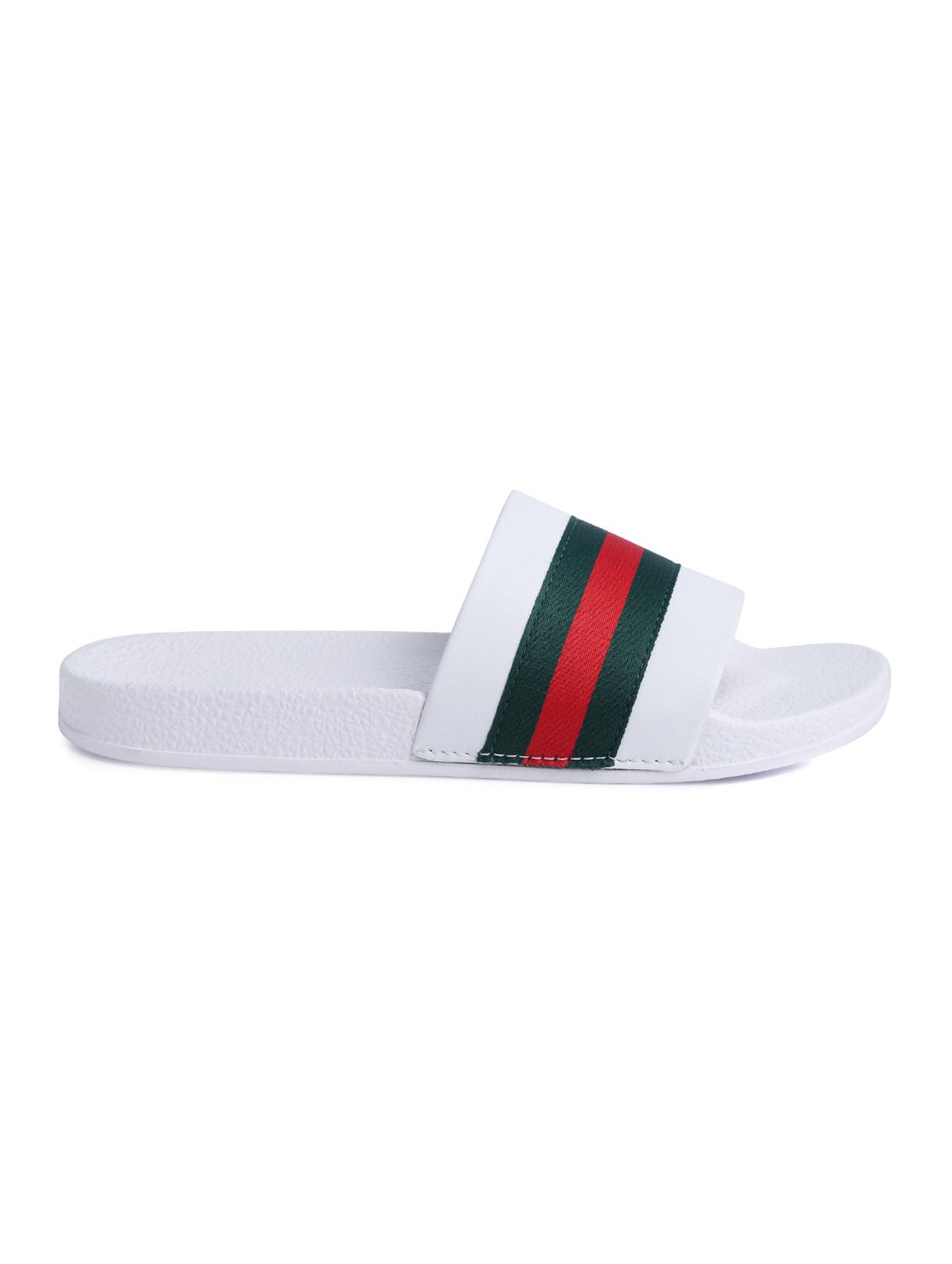 white rubber slip on flip flops - 16310332 - Zoom Image - 3