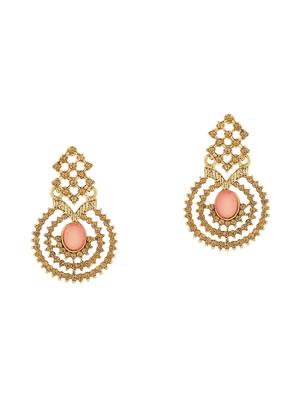 gold brass drop earring - 16310572 - Standard Image - 3