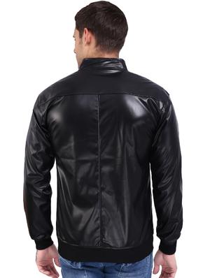 black faux leather biker jacket - 16310840 - Standard Image - 3