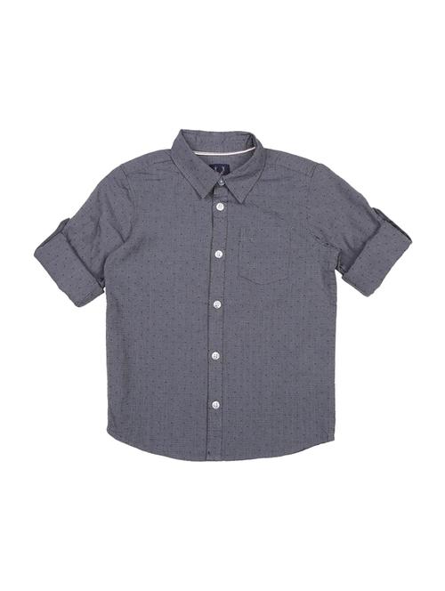 textured roll up sleeve shirt - 16310991 - Standard Image - 1
