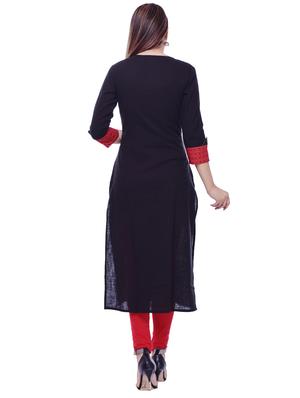 embroidered straight kurta - 16311179 - Standard Image - 3